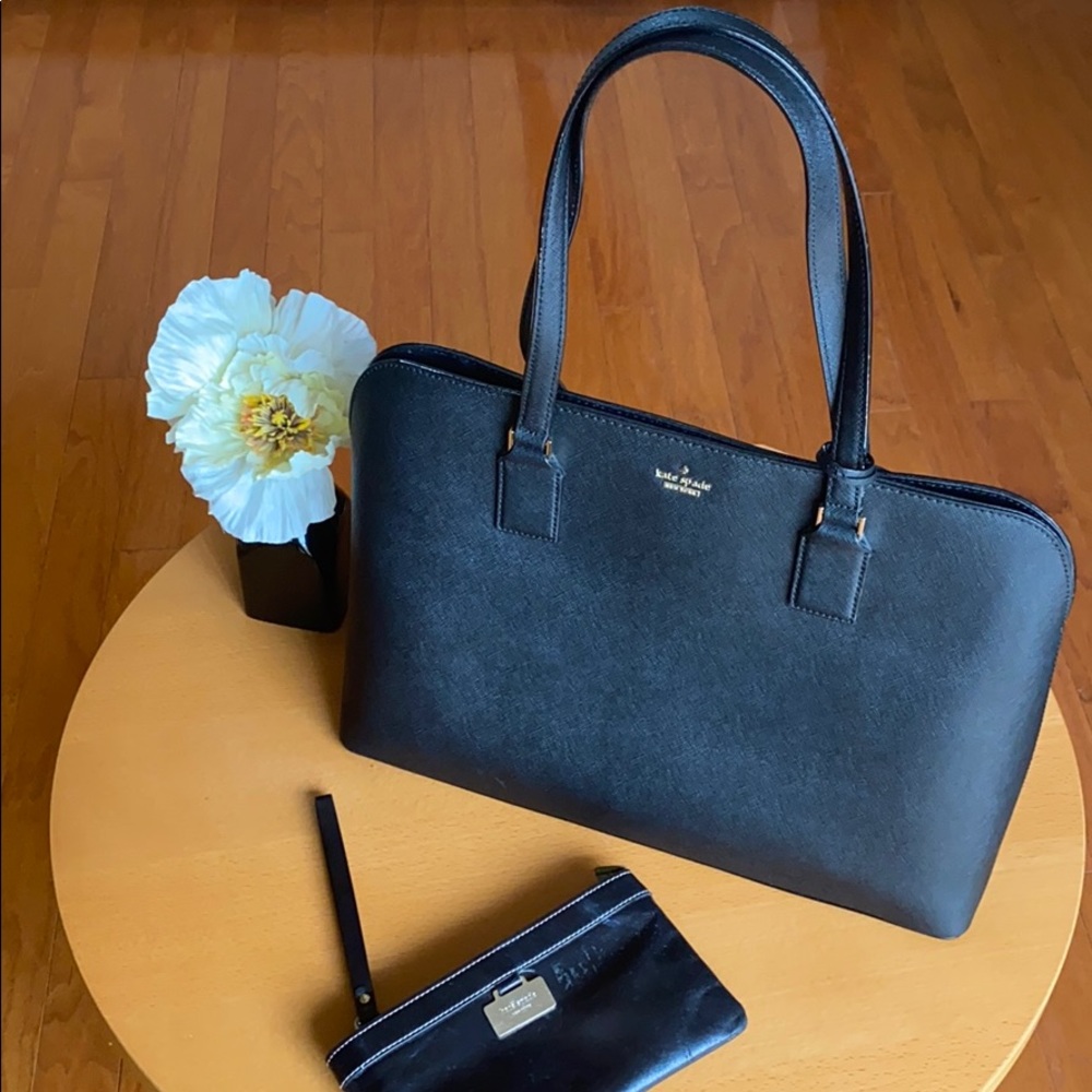 Like-new Kate Spade leather tote + bonus item